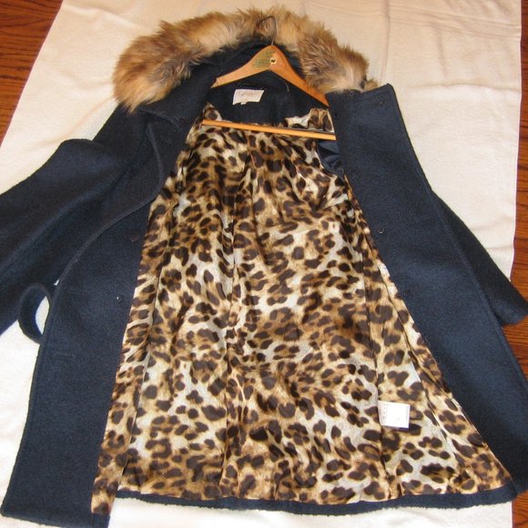 Laundry by Shelli Segal Wool Leopard Coat - Very Warm and Very Cool! - Picture 3 of 3